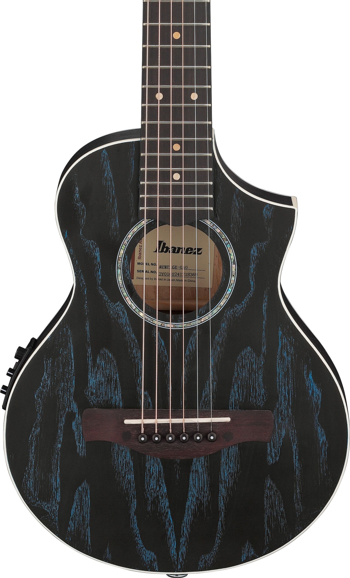 IBANEZ EWP Piccolo Guitar 6-String - Galaxy Aqua Open Pore + Gig Bag