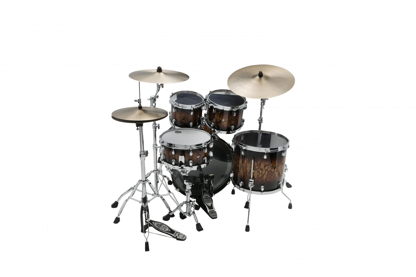 TAMA Starclassic Walnut/Birch Lacquer Shell Kit 4 pcs - Molten Brown Burst/Chrome HW