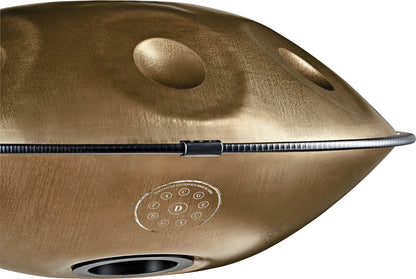 MEINL Sonic Energy Sensory Handpan Stainless Steel D Kurd 10 Notes 440 Hz - Vintage Gold