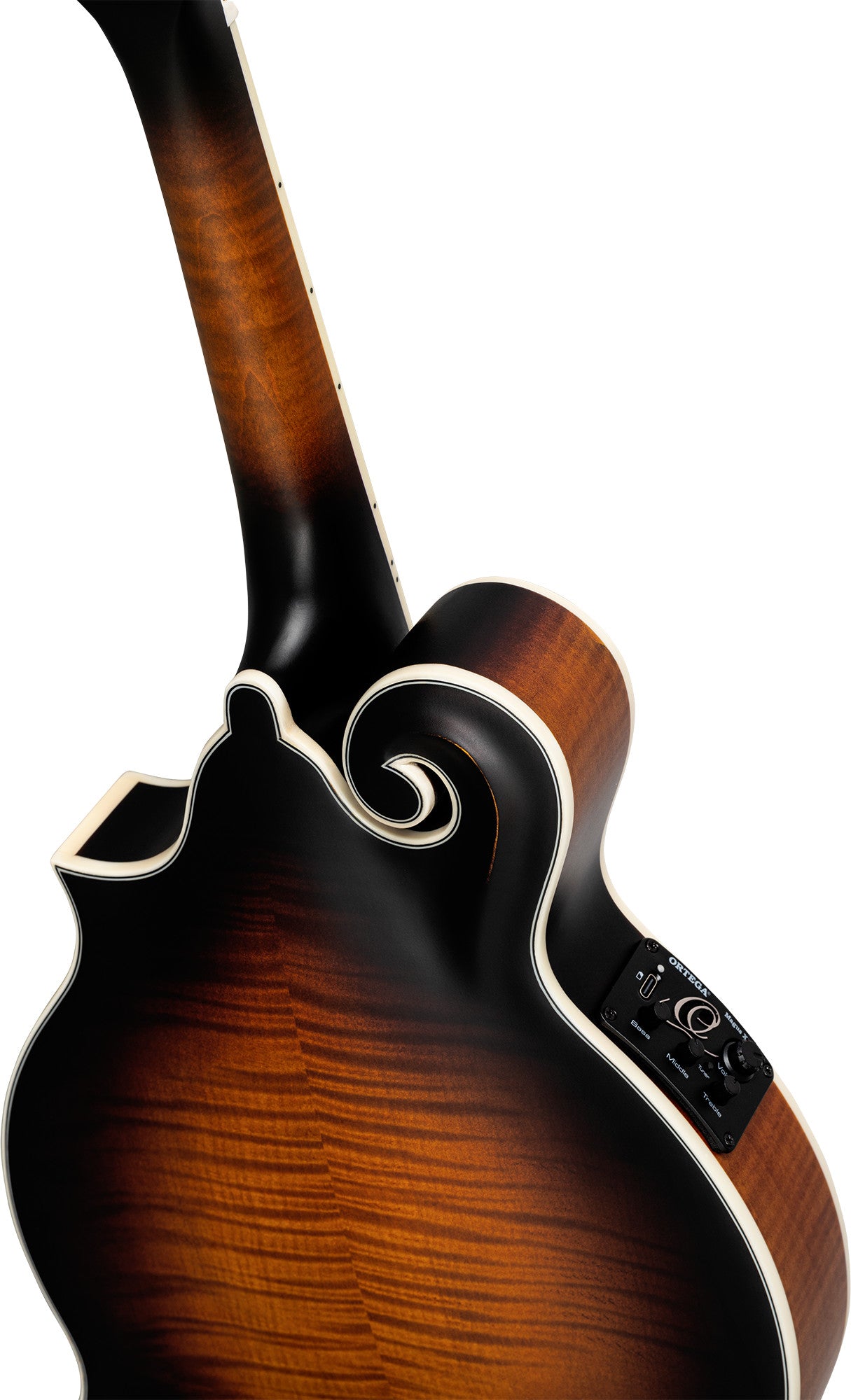 ORTEGA F-Style Serie Mandolin 8 String - Solid Spruce / Solid Flamed Antique Violin Oil + Bag