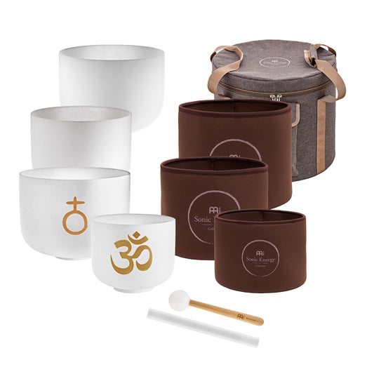 MEINL Sonic Energy 4-piece Om Crystal Singing Bowl Set