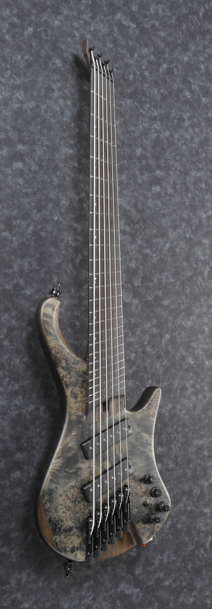 IBANEZ Bass Workshop EHB Electric Bass 6-String Multi Scale - Black Ice Flat + Gig Bag PGPGB