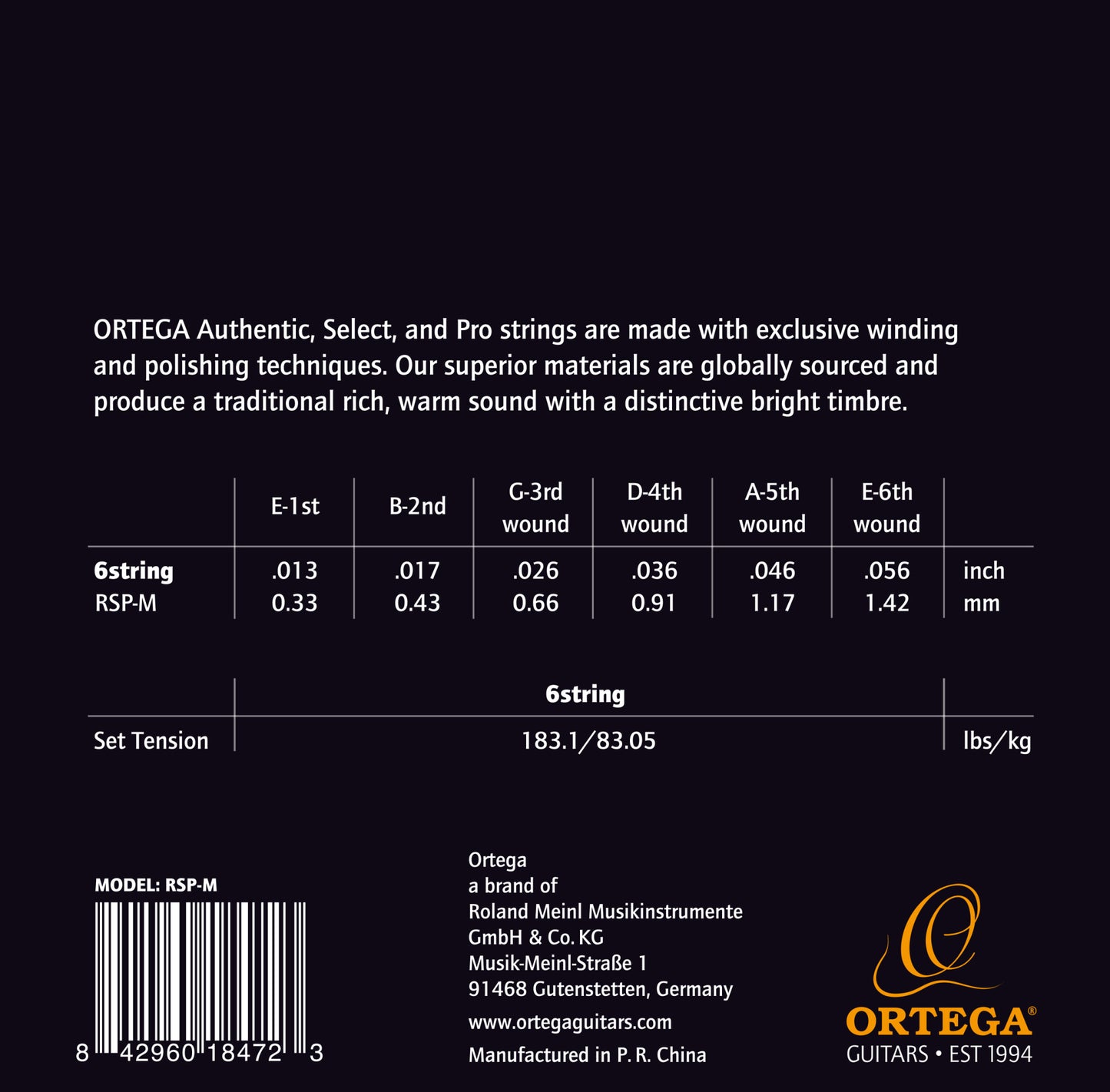 ORTEGA Custom Made Strings Pro Resonator Guitar String Set