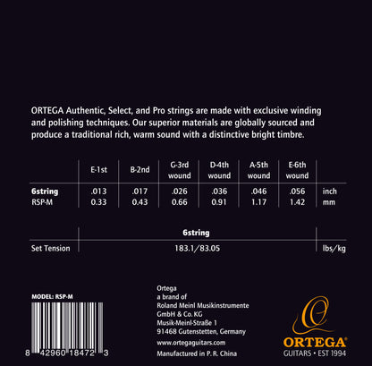 ORTEGA Custom Made Strings Pro Resonator Guitar String Set
