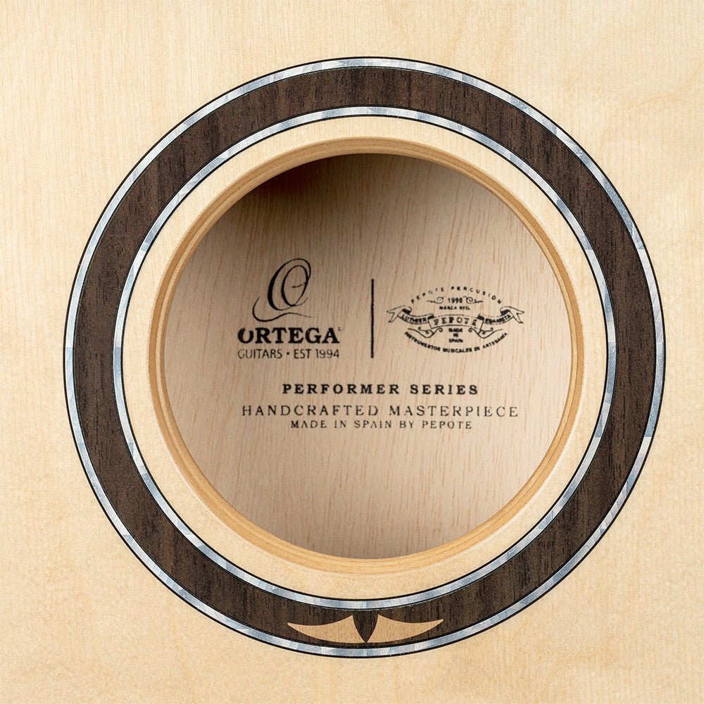 ORTEGA Performer Serie Cajon Lefty - Walnut / Baltic Birch Natural