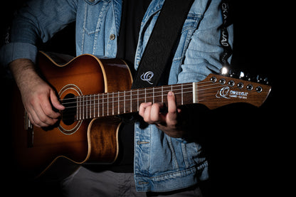 ORTEGA Echtledergitarrengurt - Byzantine Black