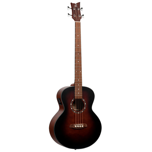 ORTEGA Deep Series 7 Medium Scale Acoustic Bass 4 String - Spruce / Mahogany Bourbon Fade