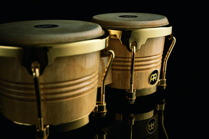MEINL Percussion Wood Bongo 6 3/4" Macho & 8" Hembra - Natural/Gold HW
