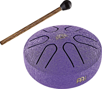 MEINL Sonic Energy Pocket Steel Tongue Drum 3" - A Major/6 Notes/440 Hz - Lotus Flower/Purple