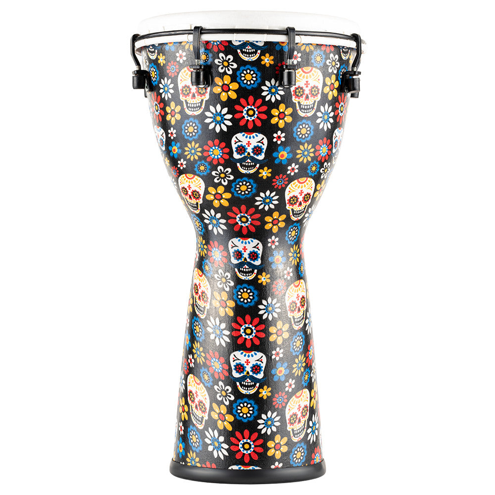 MEINL Percussion Alpine Series Synthetic Djembe - 10" Day of the Dead Finish