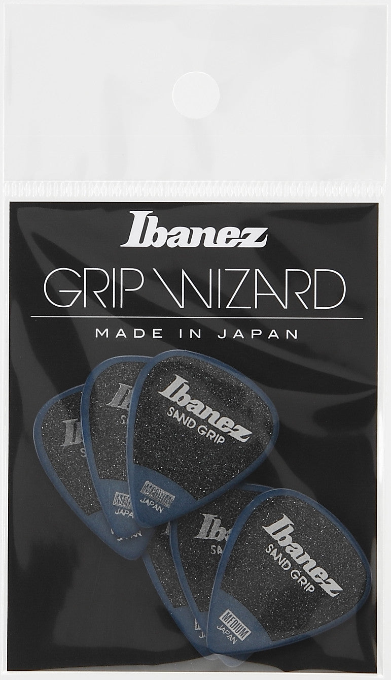 IBANEZ Grip Wizard Series Sand Grip Flat Pick - 6er Pack