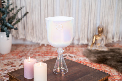 MEINL Sonic Energy Crystal Singing Chalice 6.75" - C4/Root Chakra/440 Hz - Creamy