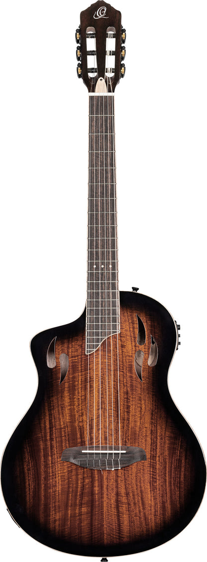 ORTEGA TourPlayer DeLuxe Nylon String Guitar 6-String Lefty - Acacia Burst + Gig Bag