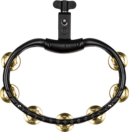 MEINL Percussion Traditional Mountable ABS Series Molded ABS Tambourine - Black/Solid Brass Jingles