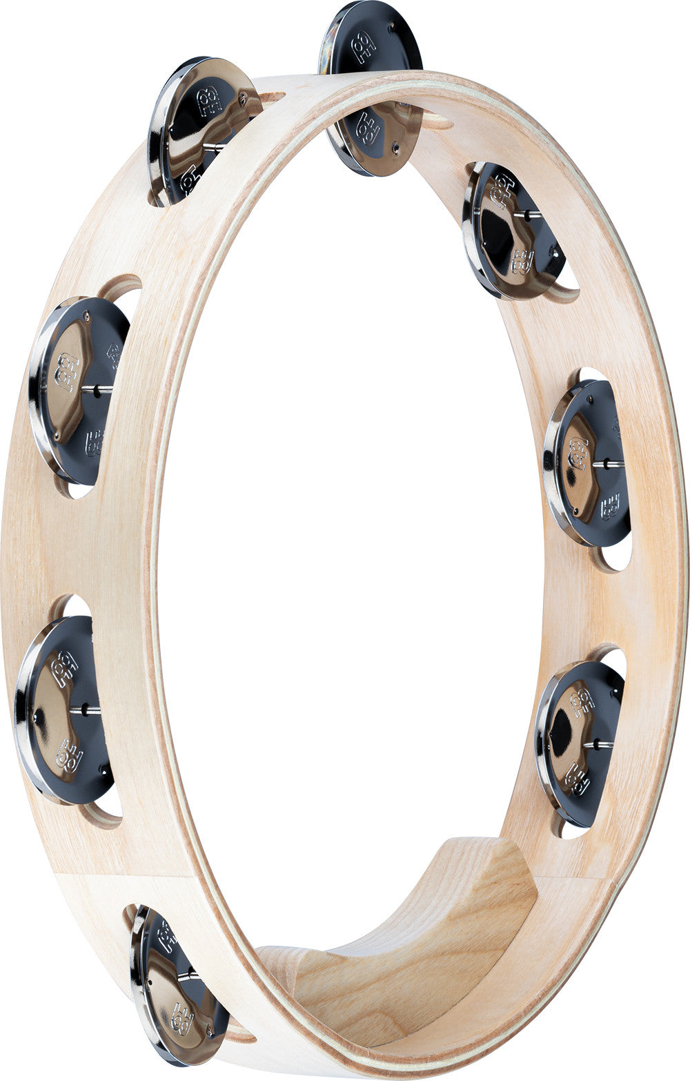 MEINL Percussion Artisan Edition Series Single-Row Wood Tambourine - 10"