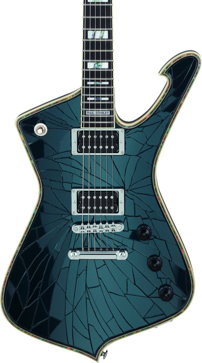 IBANEZ Paul Stanley "KISS" Signature Electric Guitar 6-String "Black Cracked Mirror" + Case