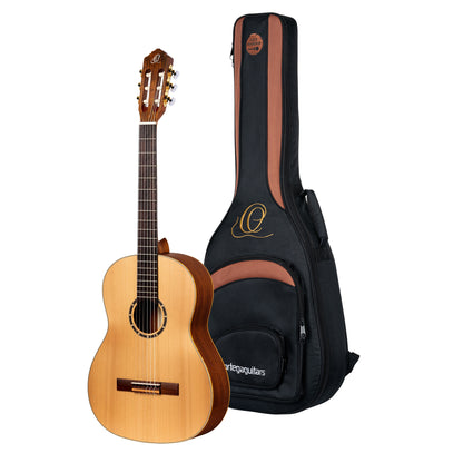 ORTEGA Family Series Pro 4/4 Classical Slim Neck Guitar 6 String Lefty - Cedar / Mahogany Natural + Gigbag