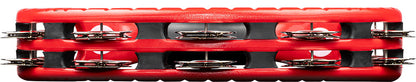 MEINL Percussion Traditional Mountable ABS Series Molded ABS Tambourine - rot/vernickelte Stahl Jingles