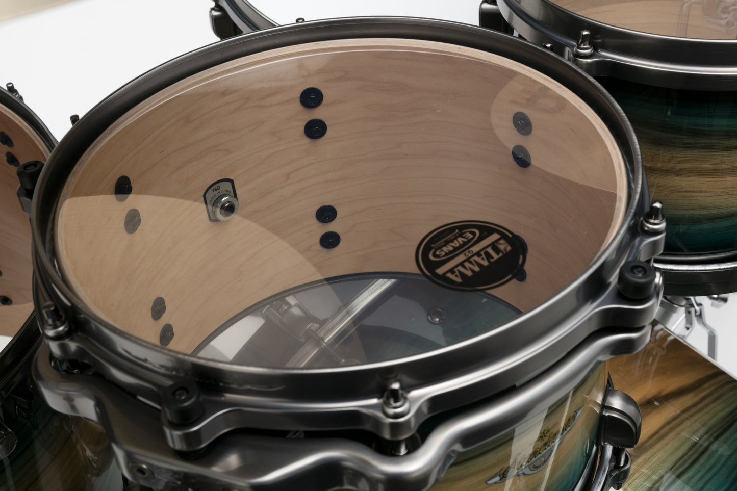 TAMA Starclassic Maple Exotic Rack Tom 10" x 8" - Emerald Pacific Walnut Burst/Smoked Black Nickel HW