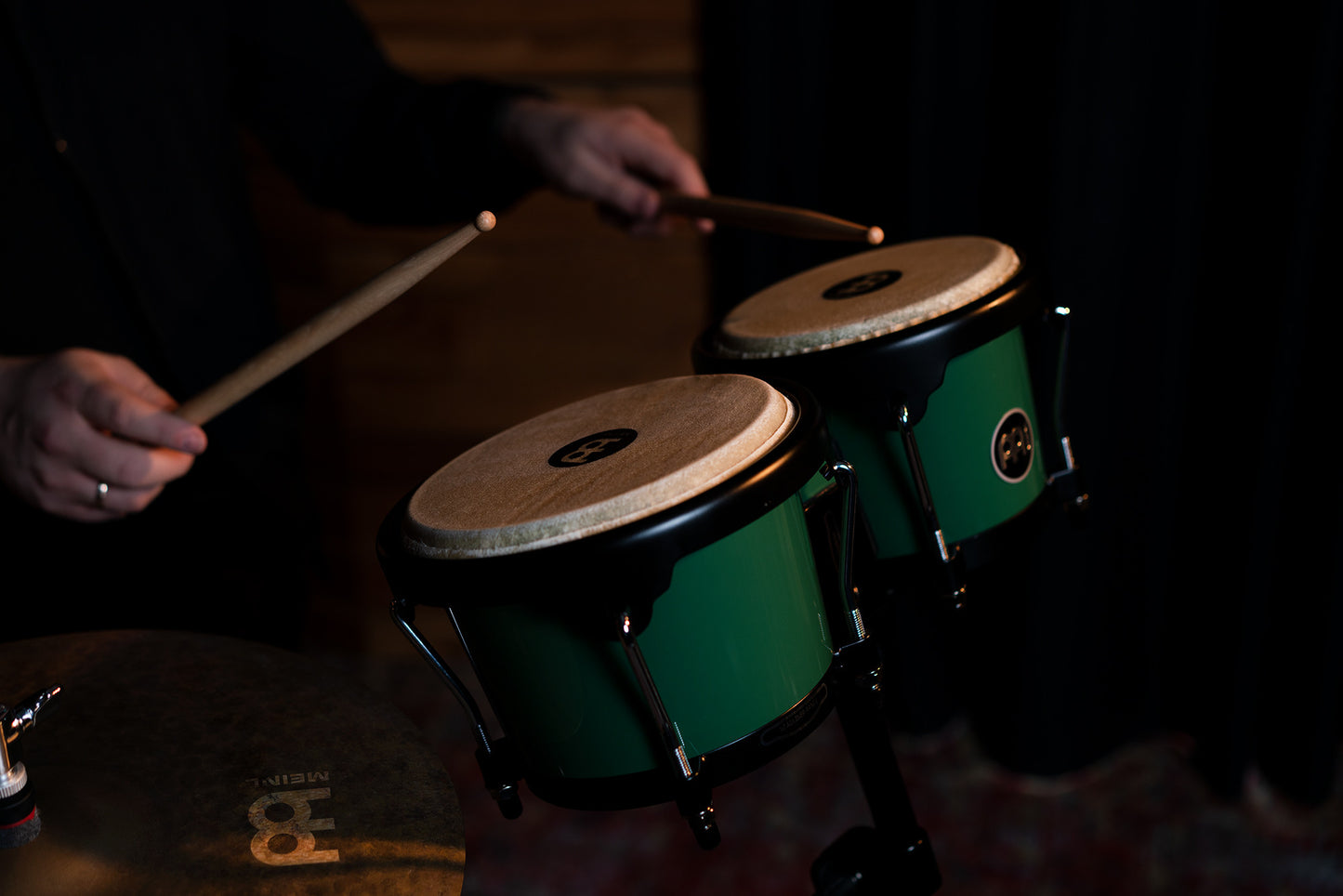 MEINL Percussion Journey Series Bongo 6 1/2" Macho & 7 1/2" Hembra - Forest Green