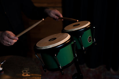 MEINL Percussion Journey Series Bongo 6 1/2" Macho & 7 1/2" Hembra - Forest Green
