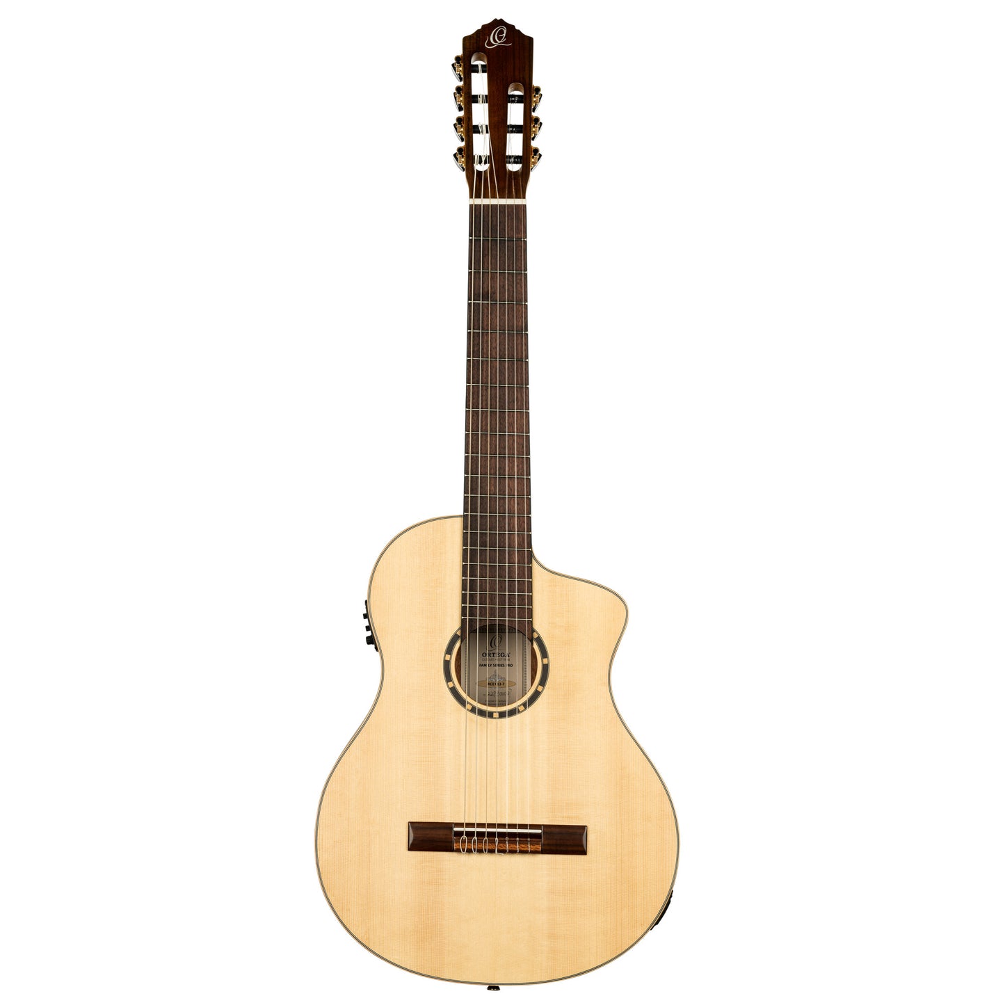 ORTEGA Family Series Pro Classical Guitar 7 String - Solid Spruce / Sapele Natural + Gig Bag