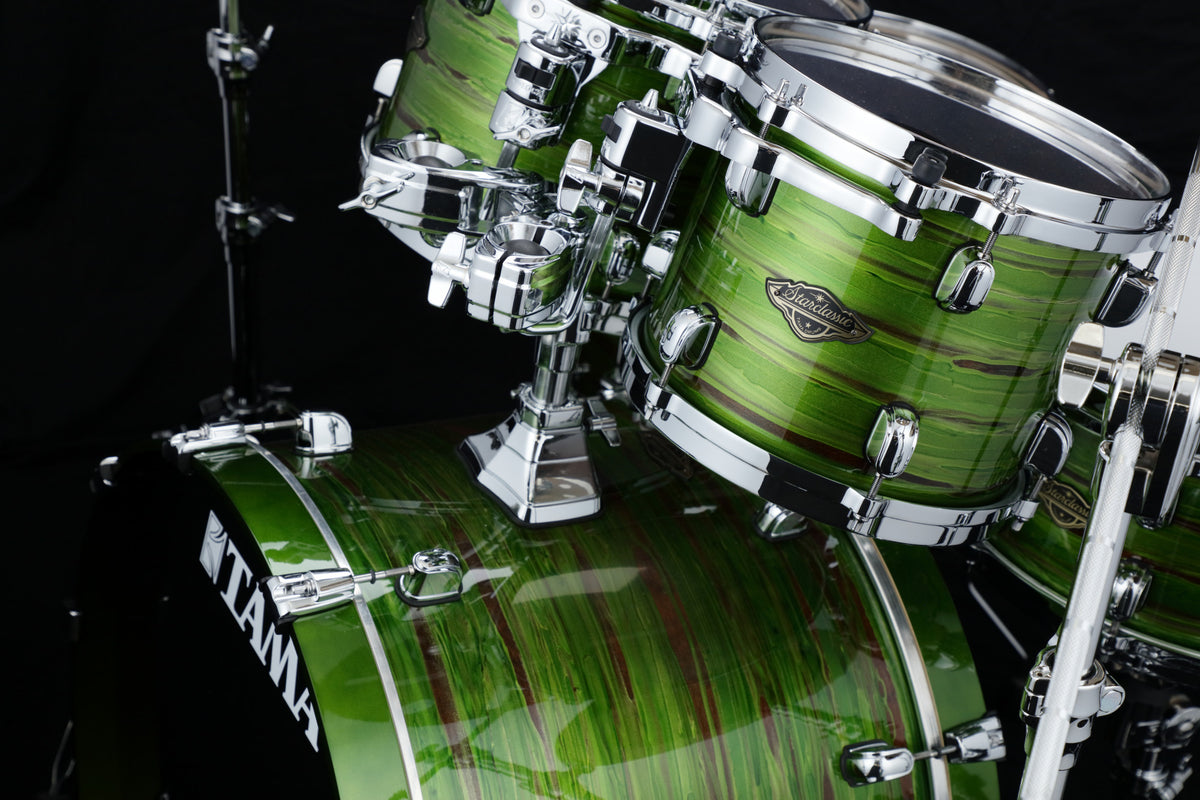 TAMA Starclassic Walnut/Birch Lacquer Rack Tom 10" x 7" - Lacquer Shamrock Oyster/Chrome HW