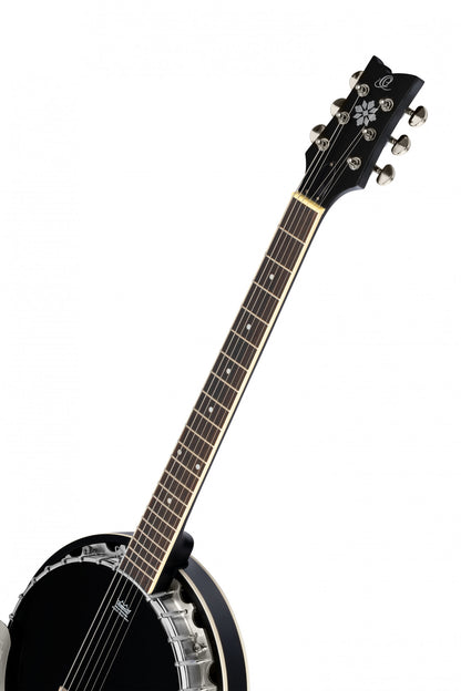 ORTEGA Raven Series Banjo 6 String - Mahogany Black + Bag