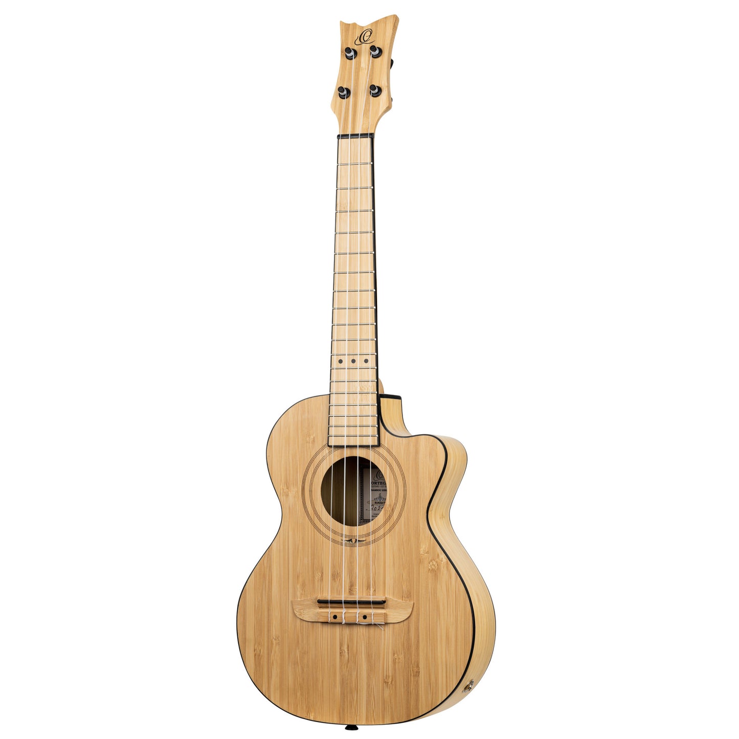 ORTEGA Bamboo Series Tenor Ukulele 4 String - Solid Bamboo Natural + Bag