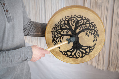 Meinl Sonic Energy Native American-Style Hoop Drum 15" - Tree of Life