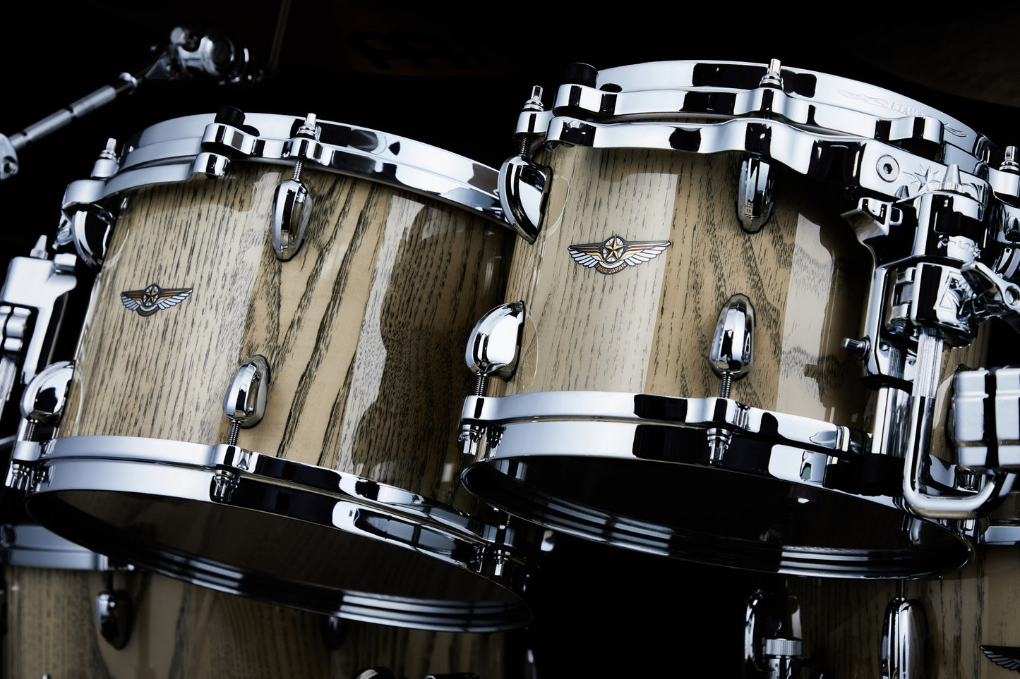 TAMA STAR Walnut Rack Tom 8" x 6" - Antique White Japanese Chestnut/Chrome HW