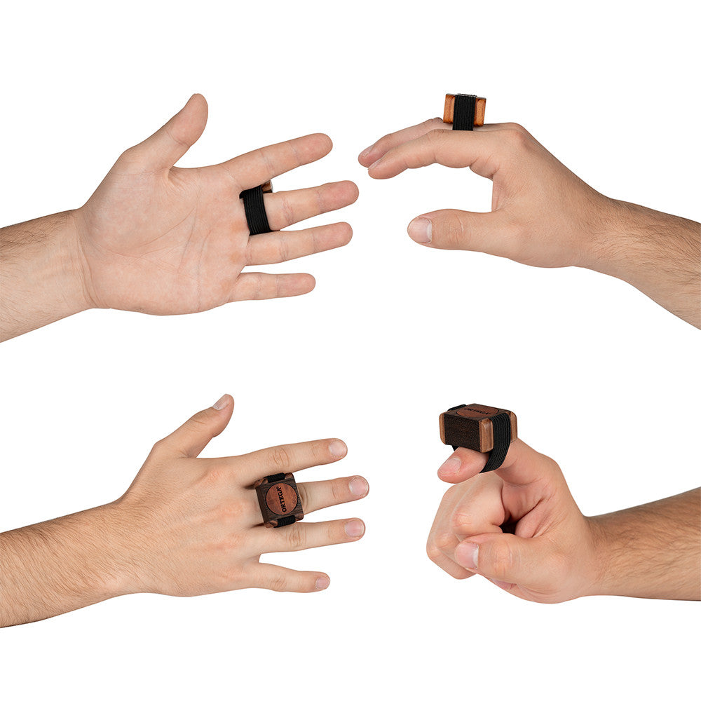 ORTEGA Sound Effect Serie Small Wood Finger Shaker - Ebony / Red Cedar Natural