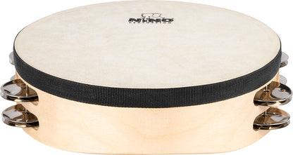 NINO Percussion Double Row Headed Wood Tambourine - 8” Natural