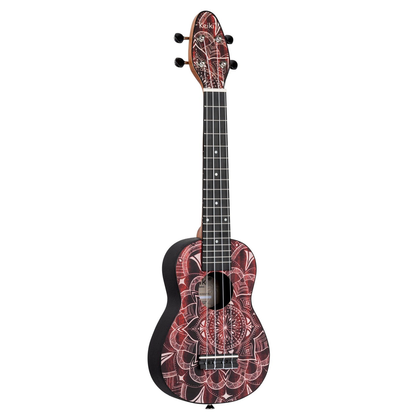 KEIKI K2 Serie Superscale Sopran Ukulele Set - Agathis / Red Kaleidoscope