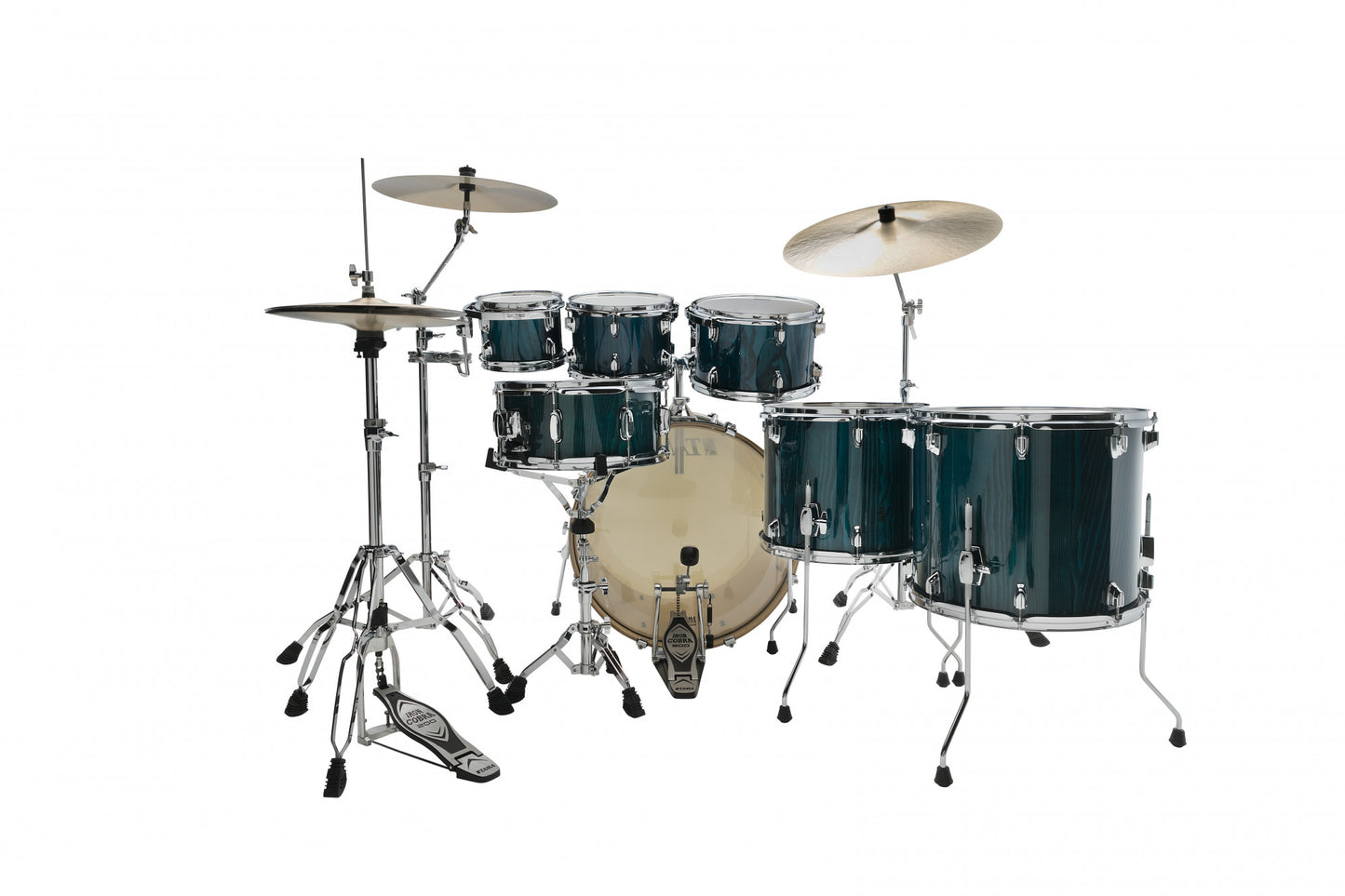TAMA Superstar Classic Shell Kit 7 teilig - Gloss Sapphire Lacebark Pine/Chrom HW