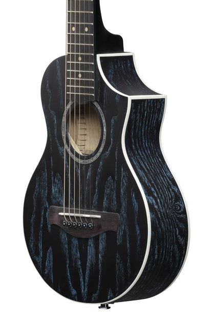 IBANEZ EWP Piccolo Guitar 6-String - Galaxy Aqua Open Pore + Gig Bag