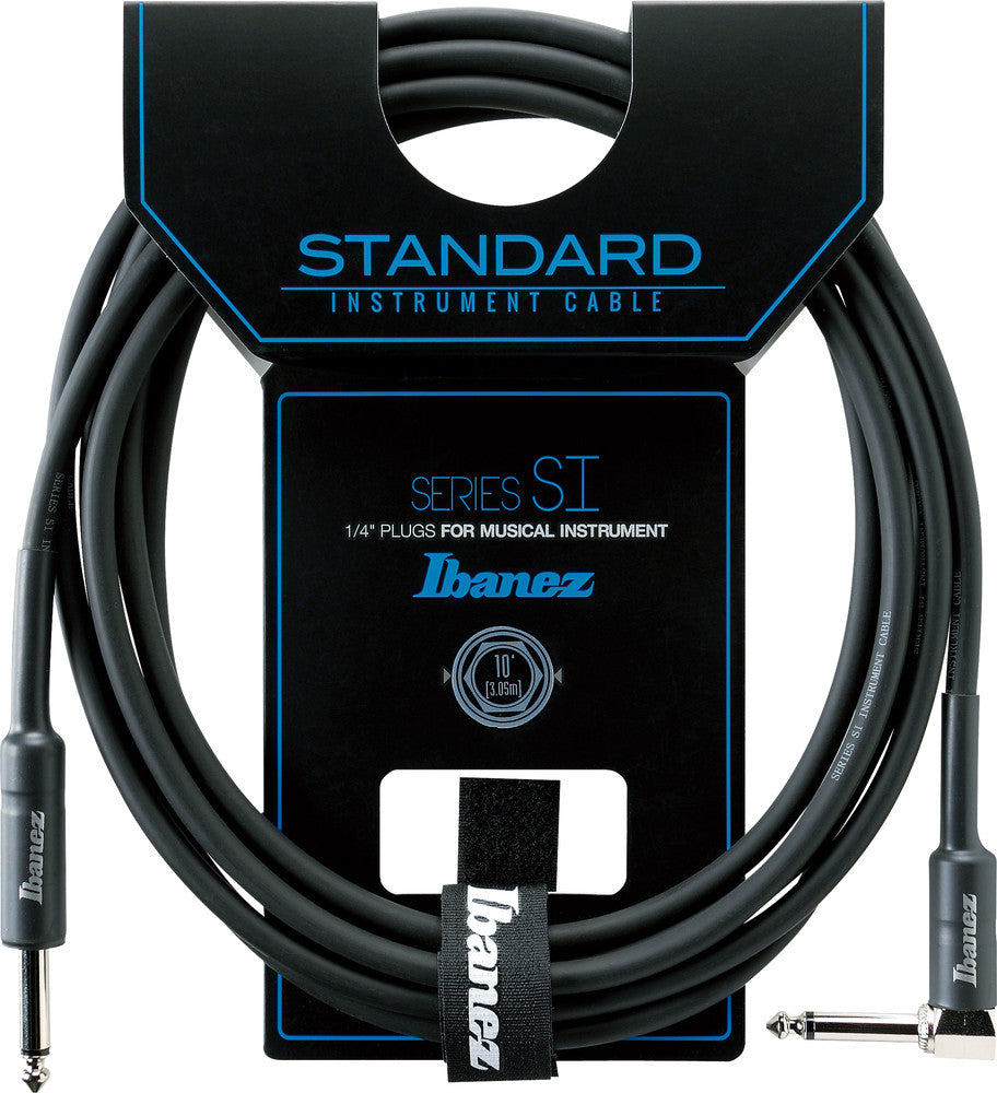 IBANEZ SI Serie (Standard) Instrumentenkabel - Gerade & abgewinkelter Stecker - Klinke - Klinke, Schwarz - 3,05 m / 10 ft