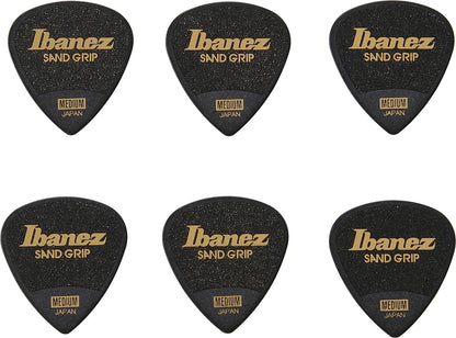 IBANEZ Grip Wizard Series Sand Grip Flat Pick - 6er Pack