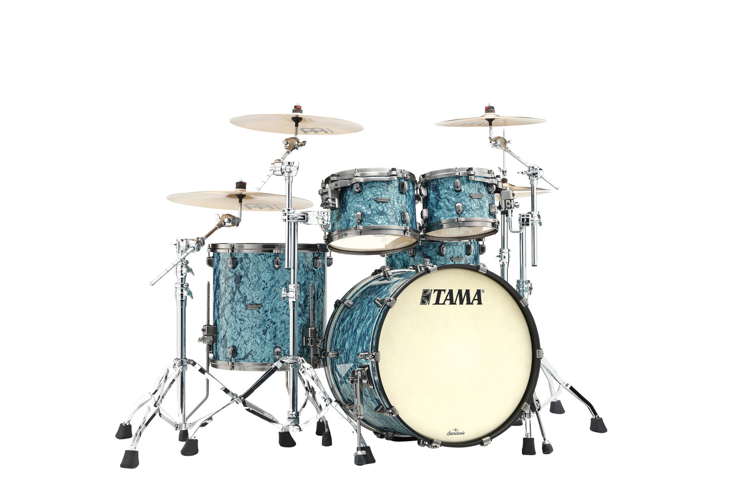 TAMA Starclassic Maple Duracover Wrap Shell Kit 4 teilig - Turquoise Pearl/Smoked Black Nickel HW