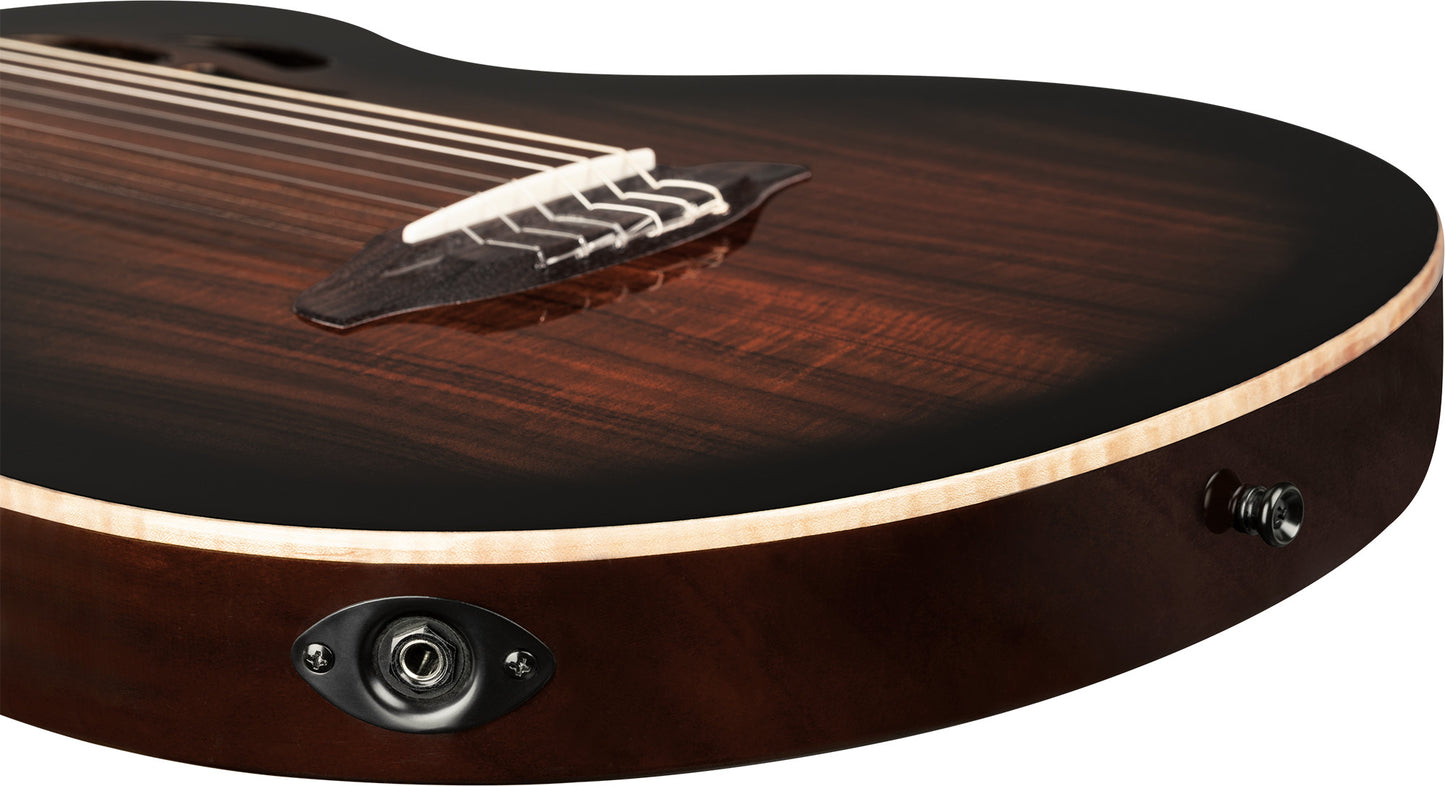 ORTEGA TourPlayer DeLuxe Nylon String Guitar 6-String Lefty - Acacia Burst + Gig Bag