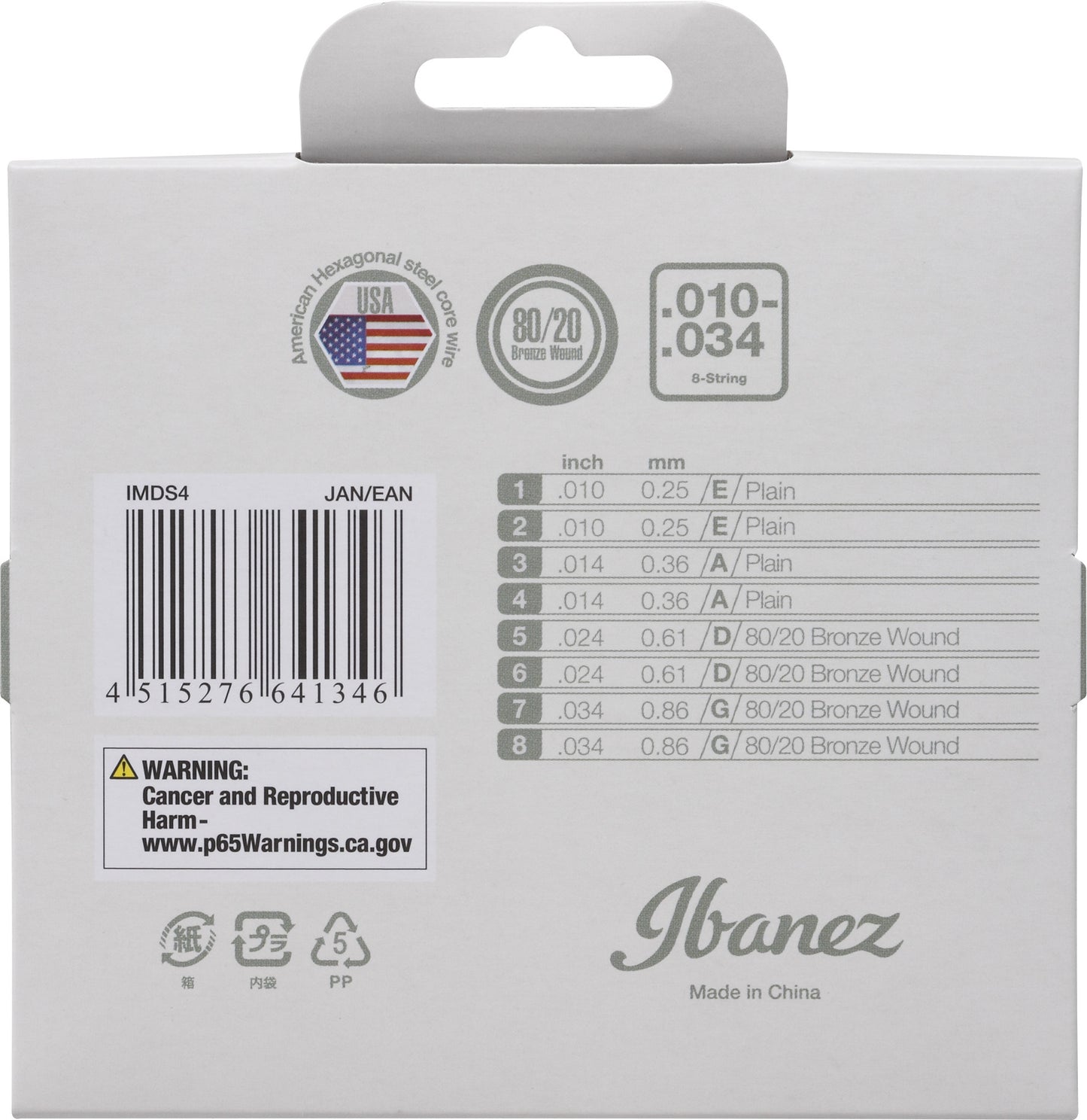 IBANEZ Saiten Set für 8 String Mandoline