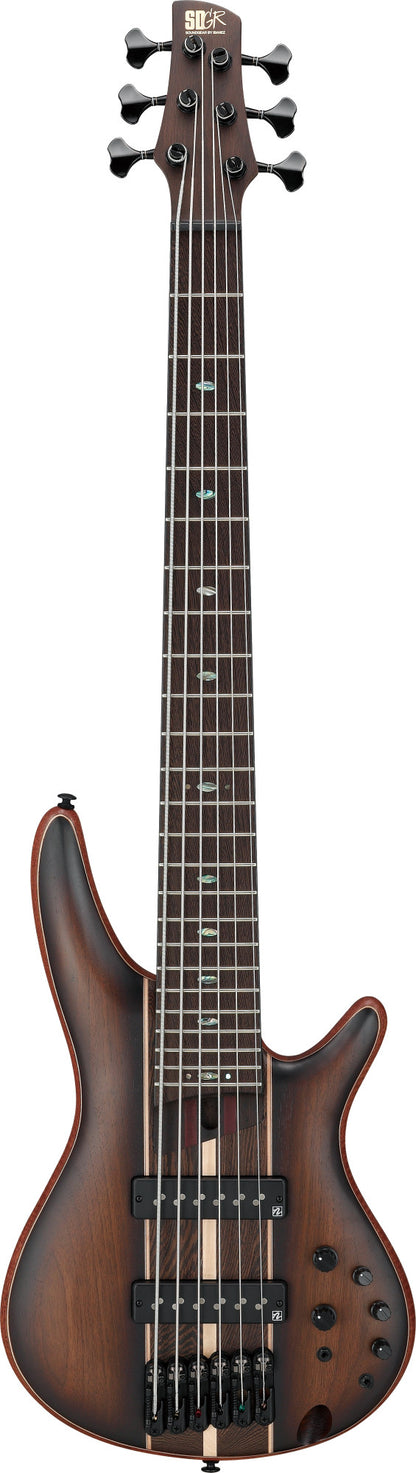 IBANEZ Premium SR Electric Bass 6-String - Dual Mocha Burst Flat + Gig Bag