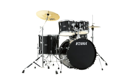 TAMA Stagestar Drum Set 5 teilig (22" BD) - Black Night Sparkle/Chrom HW + MEINL Cymbals BCS Cymbal Set