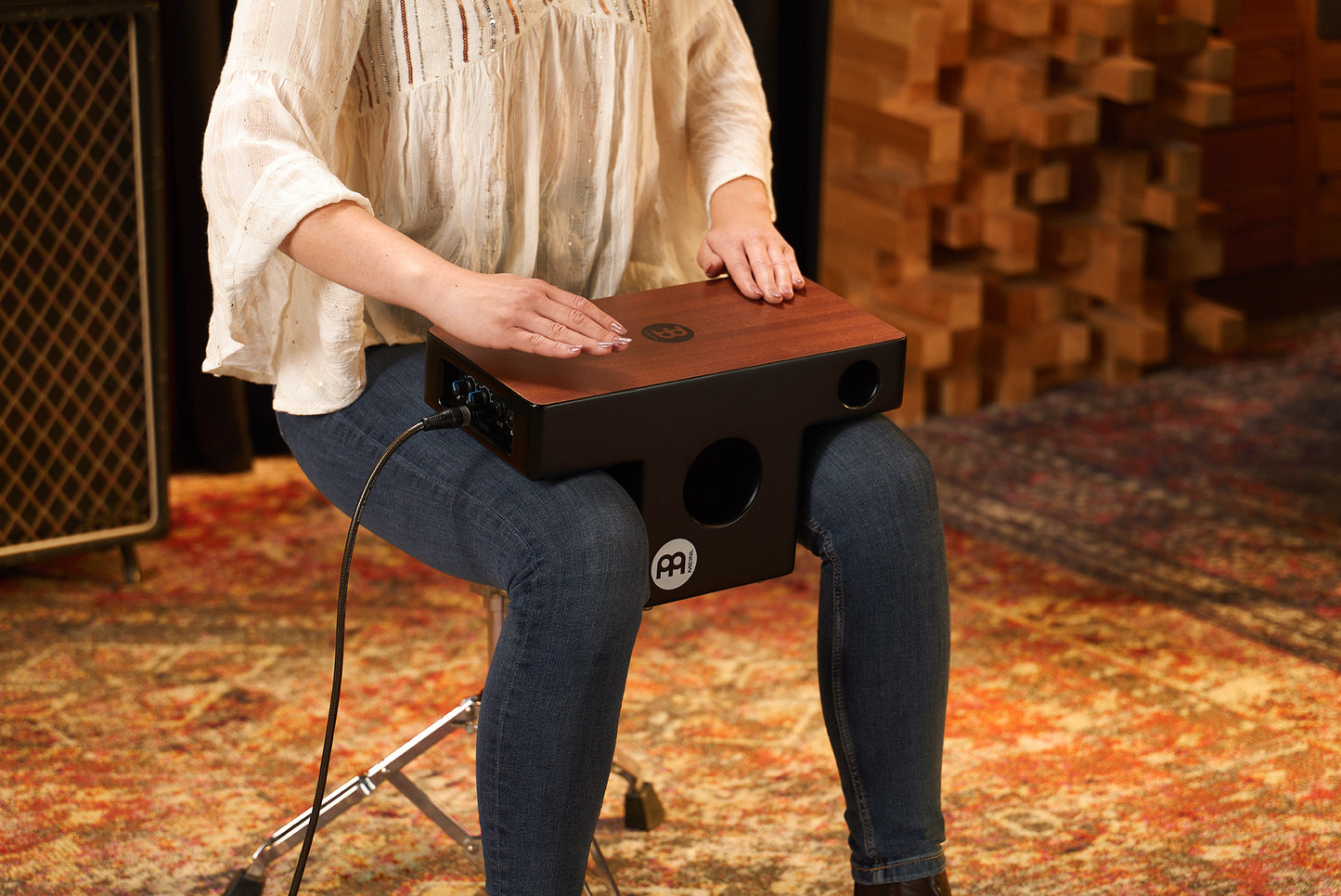 MEINL Percussion Pickup Slaptop Cajon - Mahogany