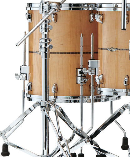TAMA STAR Maple Floor Tom 14" x 14" - Gloss Natural Curly Maple/Chrom HW/mit Inlay (outside)