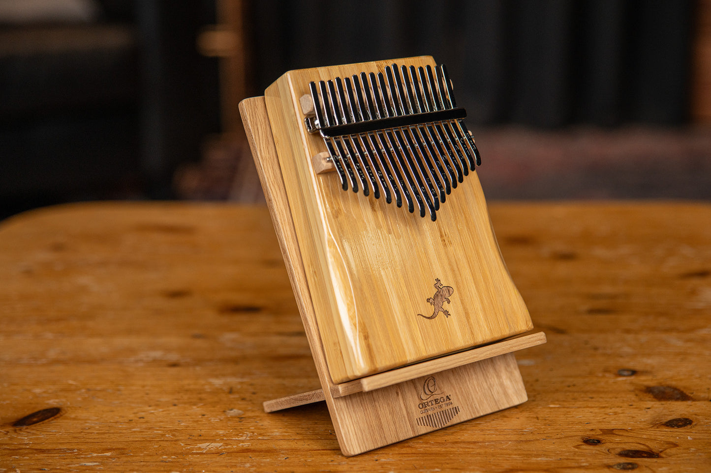ORTEGA Lizard Series Kalimba 17 Keys - Solid Bamboo