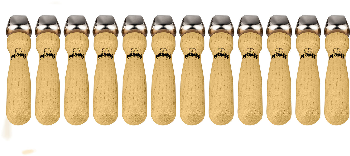 NINO Percussion Bell Stick Set - 12 teilig
