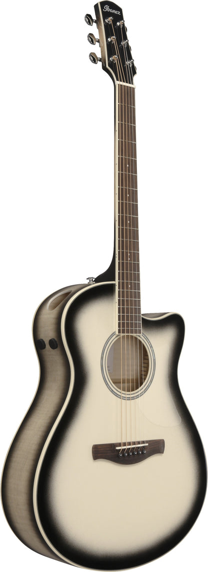 IBANEZ Advanced Acoustic AAM Acoustic Guitar 6-String - Transparent Panda High Gloss