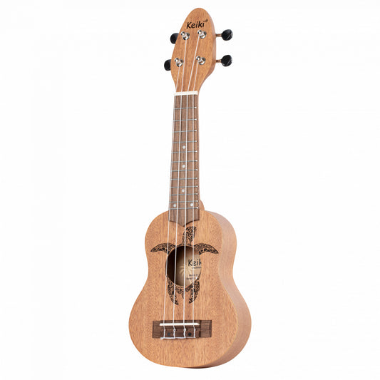 KEIKI K1 Serie Sopranino Ukulele 4 String Lefty - Okoume Natural Mahogany