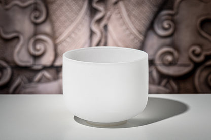 MEINL Sonic Energy White-Frosted Crystal Singing Bowl 8" - B4/Crown Chakra/432 Hz